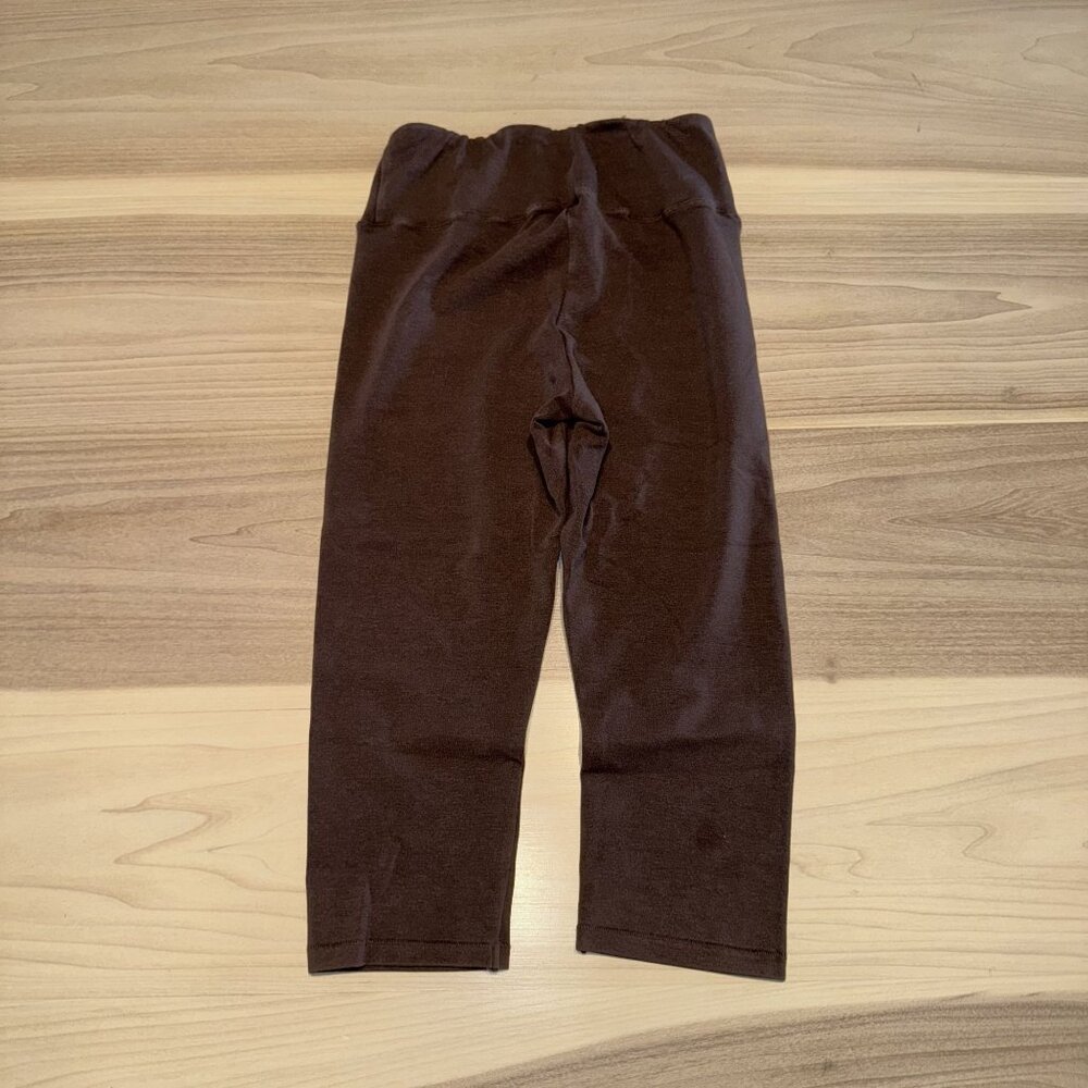 Skims Brown Cotton Blend Pull On Stretch Capri Leggings Women's Small S - Picture 2 of 7